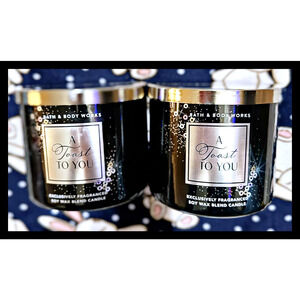 Lot of 2 Bath & Body Works A Toast to You Large 3-Wick Candle 14.5oz